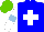 Silk - Blue, white cross, white sleeves, light blue armbands, light green cap