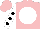 Silk - Pink, white disc, black dots on white sleeves, pink cap