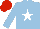 Silk - Light blue, white star, red cap