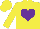 Silk - Yellow, purple heart, yellow cap