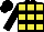 Silk - Black and yellow  squares