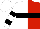 Silk - White, red halves, black belt, black bars on sleeves