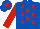 Silk - Royal blue, red stars, red sleeves, red star on cap
