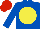 Silk - Royal blue, yellow disc, red cap