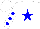 Silk - White, blue star, blue spots on sleeves