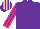 Silk - Purple, purple sleeves, hot pink stripes and cuffs, purple cap, pink stripes