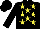 Silk - Black and yellow, black and yellow stars