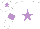 Silk - White, mauve star, armlets and star on cap