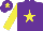 Silk - Purple, yellow star & sleeves, yellow star on cap
