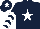 Silk - Dark blue, white star, white chevrons on sleeves, white star on cap