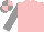 Silk - Pink, grey arms, grey cap, pink quartered
