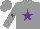 Silk - grey, purple star, grey armbands on purple star, grey cap