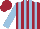 Silk - Garnet, light blue stripes, light blue sleeves, garnet cap