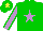 Silk - Green body, mauve star, mauve arms, green seams, green cap, yellow star