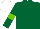 Silk - Forest green, light green hoop on sleeves, white cap