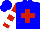 Silk - Blue, red cross, white bars on red sleeves