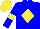 Silk - Blue-light body, yellow diamond, blue-light arms, yellow armlets, yellow cap