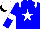 Silk - Blue, white star, epaulettes, white armlets, cap, black peak