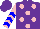 Silk - Purple, pink dots, pink sleeves, blue chevrons
