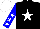 Silk - Black, white star, blue sleeves, white stars, white cap