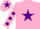 Silk - Pink, Purple star, Pink sleeves, Purple spots, Pink cap, Purple star