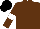 Silk - Brown, white armlets, black cap