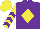 Silk - Purple, yellow diamond, purple chevrons on yellow sleeves, yellow cap