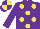 Silk - Purple, yellow spots, quartered cap