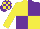 Silk - Yellow and purple (quartered), yellow sleeves, check cap