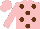 Silk - Pink with brown spots, pink sleeves, pink cap