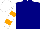Silk - Navy, orange and white horse emblem, orange hoops on white sleeves, navy, orange and white cap