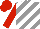 Silk - Grey and white diagonal stripes, red sleeves, red cap