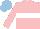 Silk - pink, white hoop, light blue cap