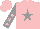 Silk - pink, grey star, pink stars on grey sleeves, pink cap