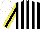 Silk - Black, white stripes, yellow sleeves and black stripe, white cap
