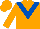 Silk - Orange,royal blue chevron