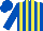 Silk - Royal blue, yellow stripes