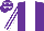 Silk - Purple, white stripe, striped sleeves and stars on cap