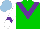 Silk - Green, purple chevron, white sleeves, purple chevron, light blue cap