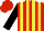Silk - Dark red and yellow stripes, black sleeves