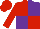 Silk - Red and purple (quartered), red sleeves