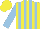 Silk - Yellow body, soft blue striped, soft blue arms, yellow cap