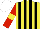 Silk - Yellow, black stripes, red sleeves with yellow double armbands, white cap