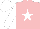 Silk - pink, white star, white sleeves and cap