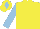 Silk - Yellow, light blue sleeves, yellow cap, light blue diamond