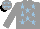 Silk - Gray,light blue stars,sleeves,gray stars,cap,light blue stars ,black peak