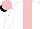 Silk - White, pink stripe,cap,black peak