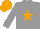 Silk - Grey body, orange star, grey arms, orange cap
