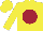 Silk -  yellow, maroon ball,  yellow cap