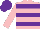Silk - pink and purple hooped, purple cap